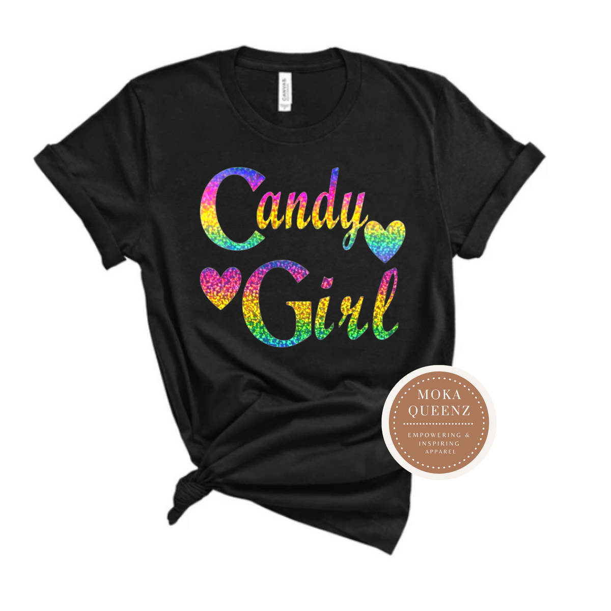 Candy New | T Shirt | Apparel Queenz Apparel Mo-Ka – Queenz MoKa Girl Shirt Edition