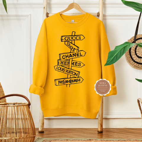 Fashion Brands Street  Sign Shirt