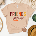 Friendsgiving Shirt - Beige T shirt with fall color graphic