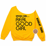 Special Girl Real Good Girl Off The Shoulder Shirt