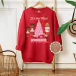 NUTCRACKER SWEATER | RED SWEATSHIRT WITH BLACK BALLERINA AND MOUSE KING CHRISTMAS NUTCRACKER