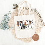 Juneteenth Tote Bag, Beige Canvas Tote bag